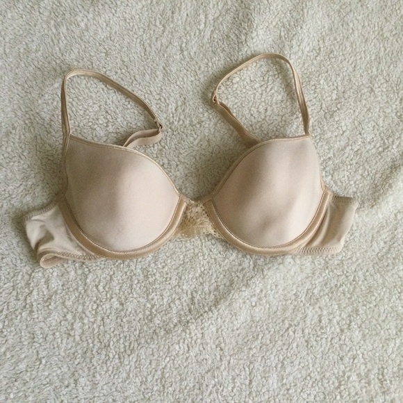 Vintage Victoria's Secret Nude Bra Lightly Padded - Sz 34C - Picture 6 of 15